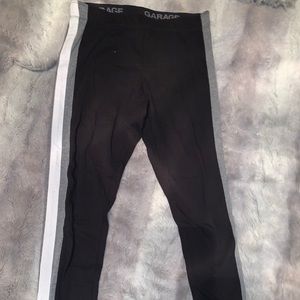 *SOLD* 2 pairs of garage leggings (stripes/black)